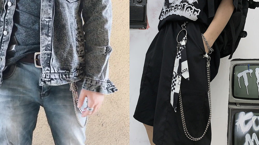 Punk Pants Jean Chain for Women Teen Girls Belt Chains for Jeans Silver  Pants Chain 2 Layer Chains for Pants Pocket Wallet Chains for Men