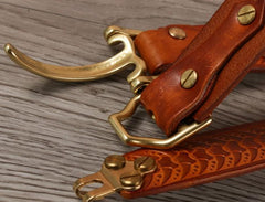 Handmade Genuine Leather Custom Tooled Biker Cool Mens Leather Men Belt for Men