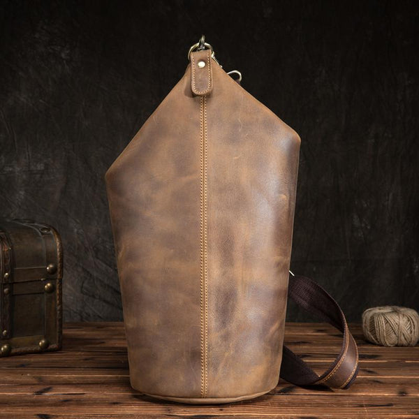 New Style Round Barrel Chest Bag, Waist Bag, Casual Men's Bag