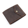 Dark Brown Small MENS LEATHER Bifold Wallet Card Brown billfold Wallet FOR MEN