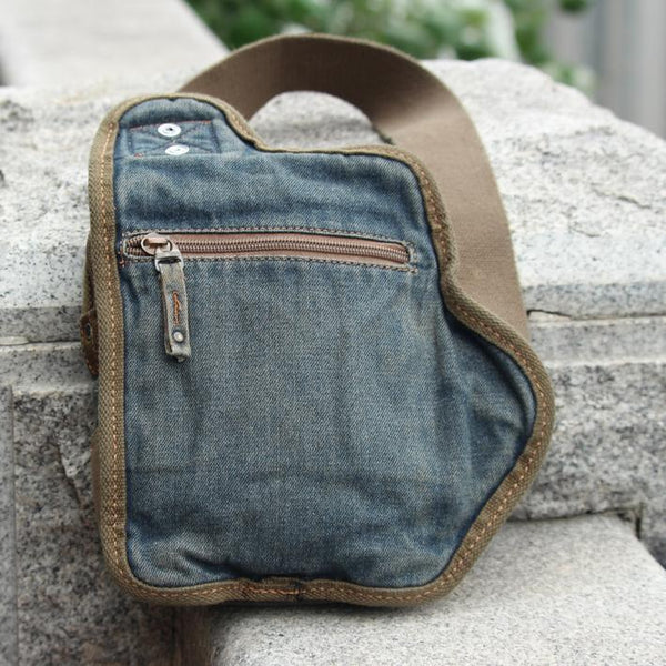 Ichic Boutique Womens Denim Crossbody Bags Purse Blue Jeans Shopper  Shoulder Bag Bookbag