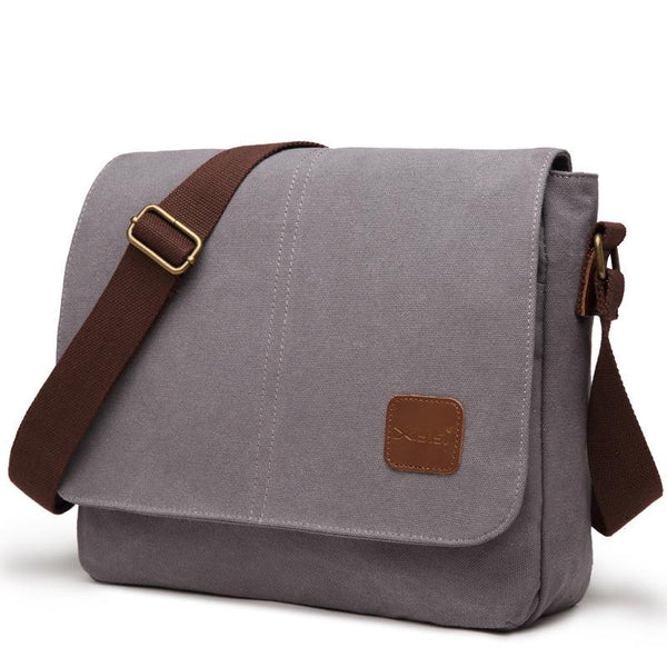 Men's Cool Canvas Leather Clutch Bag