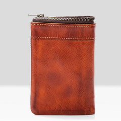 Handmade Mens Cool billfold Leather Wallet Men Small Wallets Bifold for Men
