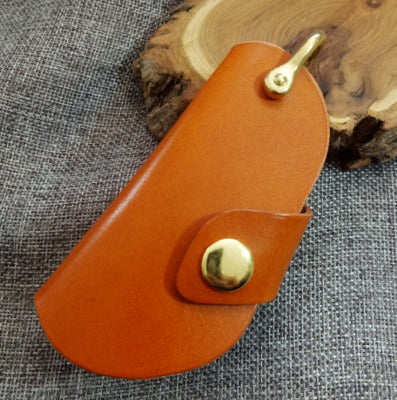 Brown Mens Leather Keyholders Cool Handmade KeyChains Car Key Holders KeyRing for Men