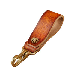 Brown Leather Belt Loop for Keychain Key Holder Leather Belt Key Chain Clip