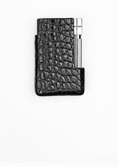 Cool Mens S.T.Dupont Lighter Case Crocodile Leather Black Lighter Holders For Men