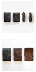 Crocodile Leather Mens S.T.Dupont Lighter Cases With Belt Loop Coffee Lighter Holders For Men