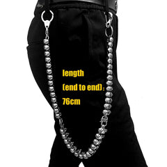 Ghost Head Titanium Steel Pants Chain Metal Wallet Chain Locomotive Punk Biker Chain For Men