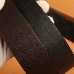 Handmade Mens Leather Belts Black Silver Handmade Leather Belts for Men