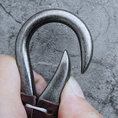 Handmade Biker Trucker Keychain Motorcycle Cool Minimalist Key Ring Key Fob Leather Keychain