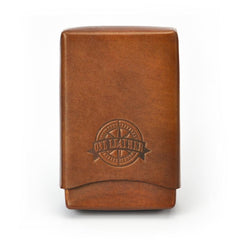 Handmade Brown Leather Mens 20pcs Cigarette Case Cool Custom Cigarette Case for Men