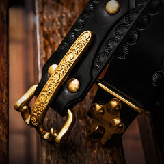 Handmade Cool Leather Mens Belt Black Leather Men Belt for Men
