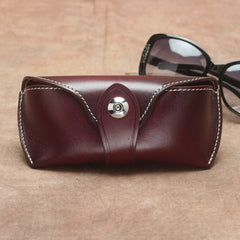 Handmade Genuine Leather Glasses Case Box Wallet Bag For Mens