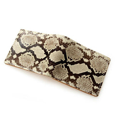 [On Sale] Handmade Cool Mens Snake Skin Small Wallet Slim billfold Wallets with Zippers