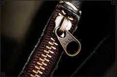 Handmade Leather Tooled Carp Mens Chain Biker Wallet Cool Leather Wallet Long Chain Wallets for Men