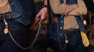 Why do bikers wear chains on jeans