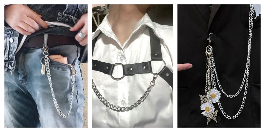 How do you wear a wallet chain without belt loops?