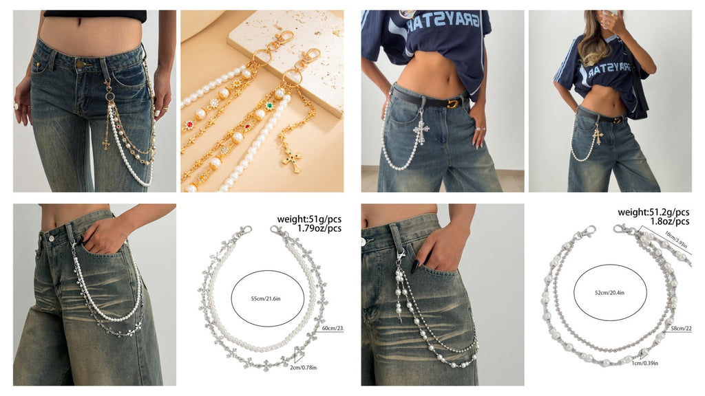 16 Beaded Wallet Chain Favorites - Turquoise, Pearl & Metal Chains - Cover