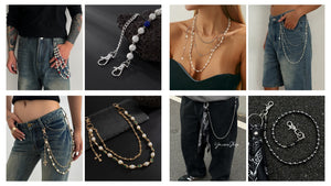 24 Beaded Wallet Chain Curated Picks - Baroque, Obsidian & Agate Chains