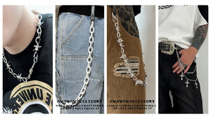 10 Barbed Wire Wallet Chain Favorites - Spiked, Cross & Streetwear Picks