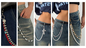 35 Ball Wallet Chain Picks - Lava Stone, Turquoise, Obsidian, Pearl & More