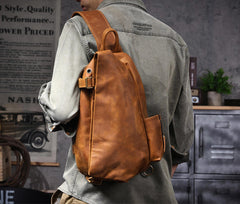 Sling bag for big man - side zipper pocket for quick access