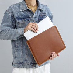 Brown Leather Laptop Case 13 inches Mens 13 Leather Case for Laptop - iwalletsmen