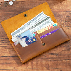 Brown Leather Flap Wallet for Men 