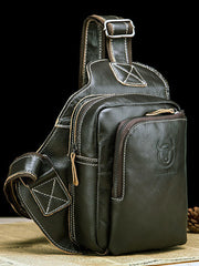 chest bag leather​ Crossbody Sling Backpack Leather Mens Chest Bag Leather Sling Bag Crossbody Chest Bag