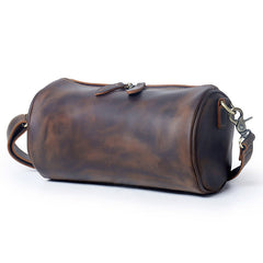 barrel leather bagâ€?