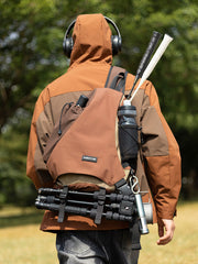 big sling bag for men tactical nylon front view