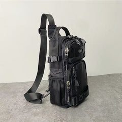 Large Leather Sling Bag for Big Guys - Back View