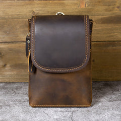 Leather Belt Pouch Small Pouch Bag for Men Cell Phone Belt Holster Mens Leather Belt Bag - iwalletsmen