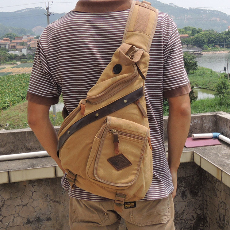 Sling Bag for Big Man - Zipper Detail
