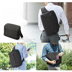 men's laptop backpack laptop sling bag Bussiness Black 14‘’ Laptop Large Sling Bag For Big Men 