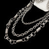 Cool Mens Silver Three Layers Pants Chain Silver Cool Triple Biker Wallet Chains For Men