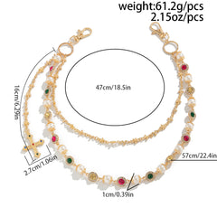 Pearl Wallet Chain for Women Gold Wallet Chain Womens Wallet Chain - iChainWallets