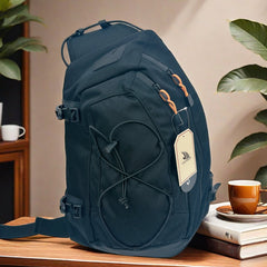 military style backpack Black 12L Travel Large Sling Bag For Big Men Nylon Big Chest Bag For Men