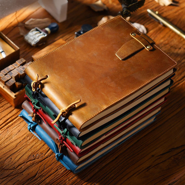 Leather Bound Sketchbook A5 Leather Sketchbook Leather Bound Journal - iwalletsmen