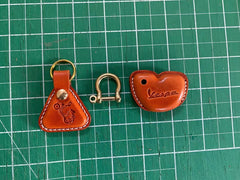 Leather Vespa Motorcycle Key Holder Handmade Leather Vespa Motorcycle Key Cover