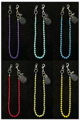 Colorful Beaded Wallet Chain Beaded Pants Chain Lavastone Bead Wallet Chain - iChainWallets