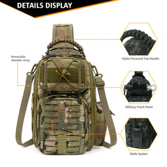 Oxford Fabric Sling Backpack - Side View