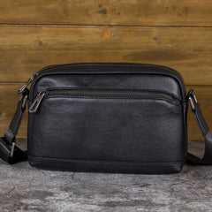 Soft Leather Crossbody Bag Black 