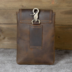 Leather Belt Pouch Small Pouch Bag for Men Cell Phone Belt Holster Mens Leather Belt Bag - iwalletsmen