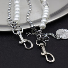 Pearl Wallet Chain Womens Double Wallet Chain Beaded Wallet Chain for Women - iChainWallets