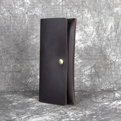 Mens Wallet with Flap Brown Leather Flap Wallet - iwalletsmen