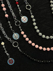 Lavastone Beaded Wallet Chain Long Bead Wallet Chain for Women - iChainWallets