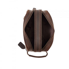 mens dopp bagâ€?Brown Leather Men's Toiletry Bag Leather Roomy Dopp Kit Clutch Wash Kit - iwalletsmen