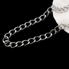 Silver Mens Wallet Chain With Keyrings Simple Wallet Chain Cool Pants Chain For Men