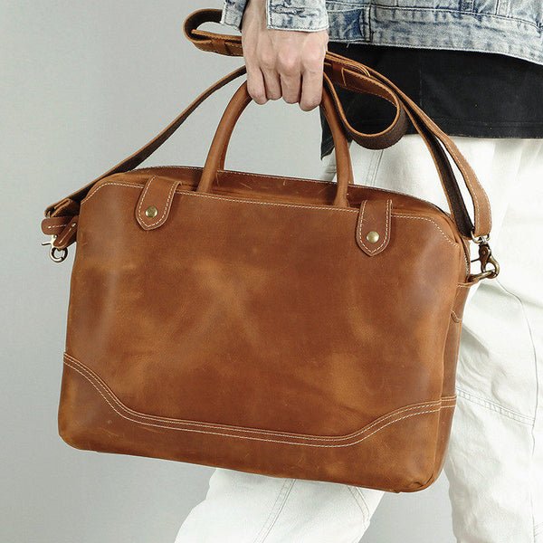 15 Inch Leather Laptop Bag for Men 